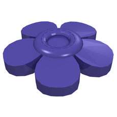 Headwear Accessory Flower with 5 Smooth Petals and Pin (96483)