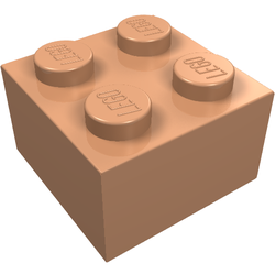 LEGO part LDraw render in color 92 - Flesh LEGO part LDraw render in color 92 - Flesh