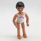 Belville Figure Articulated Elbows, Child, Female, Black Hair, White Swimsuit with Dark Pink Dolphin Print