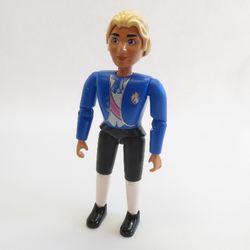 Belville Figure Articulated Elbows, Male, Light Yellow Hair, White Shirt Blue Jacket with Purple Sash and Blue Bow, Black Breeches