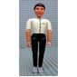 Belville Figure Articulated Elbows, Male, Black Hair, Black Pants, White Shirt