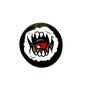 Tile Round 2 x 2 with Open Mouth, White Lips, Fangs, Tongue print