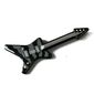 Musical Instrument Guitar Electric 'ML' Type with Pick Guard and Silver Strings and Knobs, Grey Decorations Print