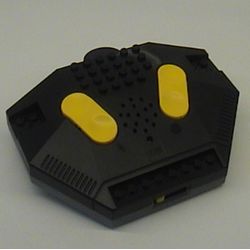 Control Unit / Remote, Train 9V / RC, Dark Bluish Gray Bottom, Yellow Buttons