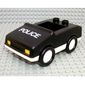 Duplo Car with 1 x 2 Studs with White Base and 'POLICE' Print