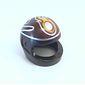 Helmet, Standard with Yellow/Red Flame, Silver Dot Print