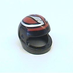 Helmet, Standard with Interlocking Silver and Red Print