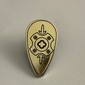 Shield Ovoid with Gold Chrome Geometric Print