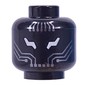Minifig Head with Silver Eyes, Circuitry print
