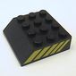 Slope 45° 4 x 4 with Yellow Stripe Print [6329]
