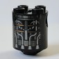 Brick Round 2 x 2 x 2 Robot Body, Axle Holder 'X' Orientation with Silver and Copper Tubing Print
