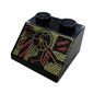 Slope 45° 2 x 2 with RoboForce Gold and Red Display and Circuitry Print