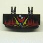 Grille 1 x 4 with Two Pins with Flames and Eyes Print