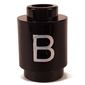 Brick Round 1 x 1 Open Stud with Letter 'B' Print