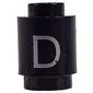 Brick Round 1 x 1 Open Stud with Letter 'D' Print