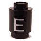 Brick Round 1 x 1 Open Stud with Letter 'E' Print