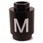 Brick Round 1 x 1 Open Stud with Letter 'M' Print