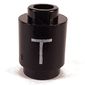 Brick Round 1 x 1 Open Stud with Letter 'T' Print