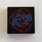 Tile 2 x 2 with Blue and Red Scallop and Crab Print