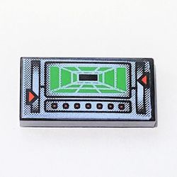 Tile 1 x 2 with Alpha Team Green Screen and Controls Print