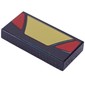 Tile 1 x 2 with Yellow Trapezoid, Red Triangles print
