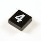 Tile 1 x 1 with White '4' Print