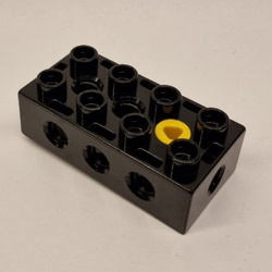 Duplo Toolo Brick 2 x 4 with Holes on Sides and Top and 1 Screw in Top