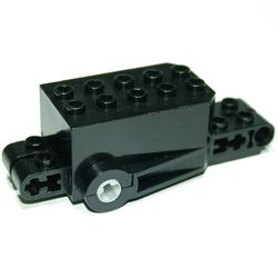 LEGO PART 32283c02 Pullback Motor 9 x 4 x 2 1/3 with Black Base, White ...