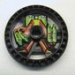 Technic Disc 5 x 5 Notched, Toxic print