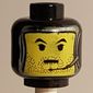 Minifig Head Jango Fett, Balaclava with Silver Framed Face and Headset Print