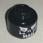 Minifig Head Alpha Team Ogel Minion, Skull Evil with Eyebrows, White Print, Red Eyes [Blocked Open Stud]