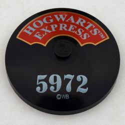 Dish 4 x 4 Inverted [Radar] with Hogwarts Express and '5972' Print