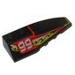 Wedge Curved 6 x 2 Right with Red/Yellow/White Flame Print and 99 Print