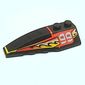 Wedge Curved 6 x 2 Left with Red, Yellow, and White Flame and '99' Print
