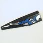 Wedge Curved 12 x 3 Left with Blue Shark and Silver Wave Print