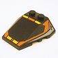 Wedge Sloped 4 x 4 Triple, Stud Notches with Orange Window Frame, Yellow Stripes, Light Blue 4 Print