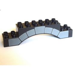 Duplo Brick 2 x 10 x 2 Arch with Stonework Print
