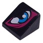 Slope 30° 1 x 1 x 2/3 with Dark Azure/White Eye, Dark Purple Outline print