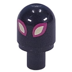 LEGO part 58176pr0002 Light Cover with Internal Bar / Bionicle Barraki Eye with Dark Purple/Bright Light Yellow Eye print in Black