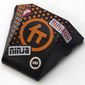 Wedge Curved 4 x 3 No Studs, with Orange Asian Symbol, Circle, 'Ninja' print
