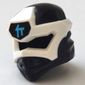 Wrap with Angular Mask White, and Medium Azure Asian Symbol on Black print
