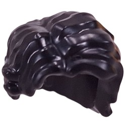 LEGO part 7312 Hair, Short, Wavy, Parted Right in Black