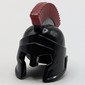 Helmet Spartan Warrior with Dark Red Crest Print