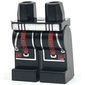 Hips and Black Legs with Silver Zippers and Red Straps Print