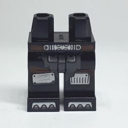 LEGO PART 970c03pr1691 Hips and Black Legs with Belt with Grey Belt ...