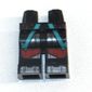 Hips and Black Legs with Dark Turquoise Straps, Red Knee Plates Print
