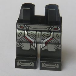 Hips and Black Legs with Metallic Silver Armour Print (War Machine)