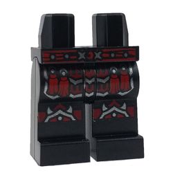 Hips and Black Legs with Red Studded Belt, Tassels and Armor