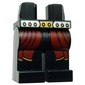 Hips and Black Legs with Dark Red Robe Ends, Silber/Gold Belt print