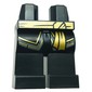 Hips and Black Legs with Robe Ends, Gold/Dark Bluish Grey Trim, Gold Sash print